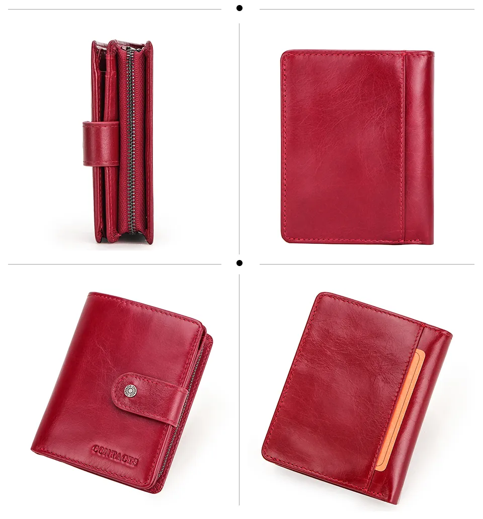 Women's Colorful Vertical Leather Wallet