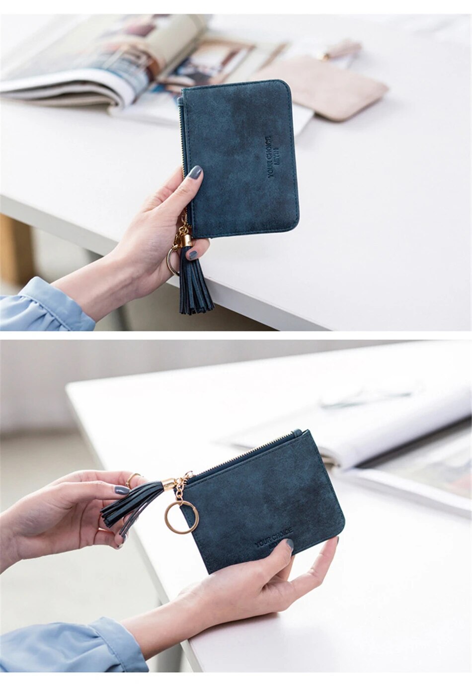 Women's Marble Leather Wallet